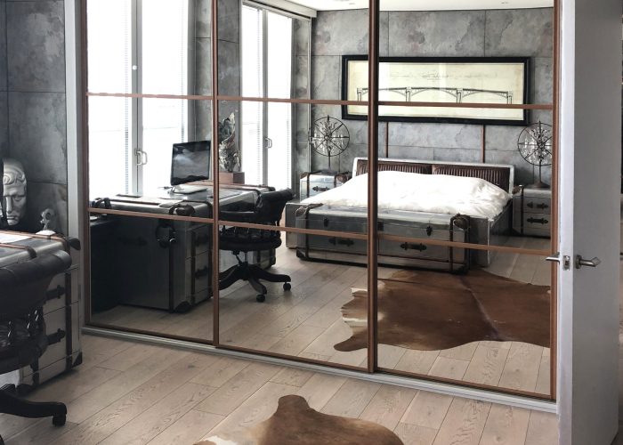 Traditional cherry light grey and mirror two Split Even Traditional cherry light grey and mirror two Split Even