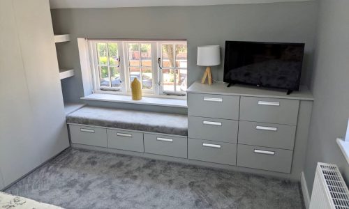 Window Seat 3 Drawers Traditional 6 Drawer Chest Light Grey