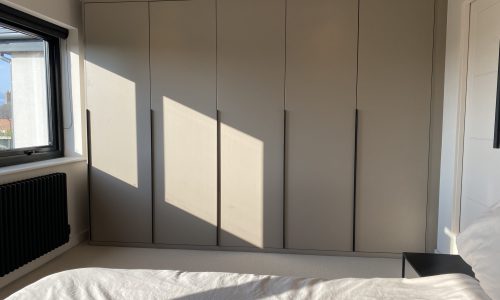 Hinged Slab Stone Smooth 5 Door Wardrobe (customers own handles) Hinged Slab Stone Smooth 5 Door Wardrobe (customers own handles)