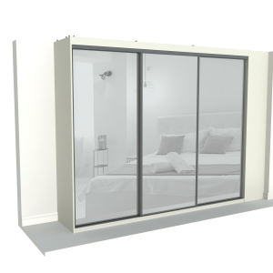 Dressing area back wall